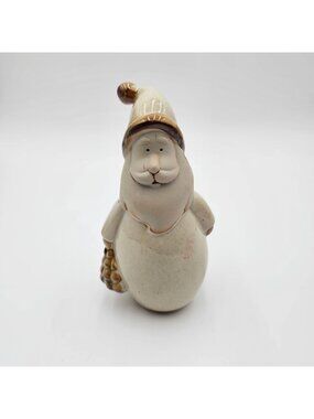 VTG May Co/Marshall Fields Ceramic Holiday Santa Figurine Festive Decor READ